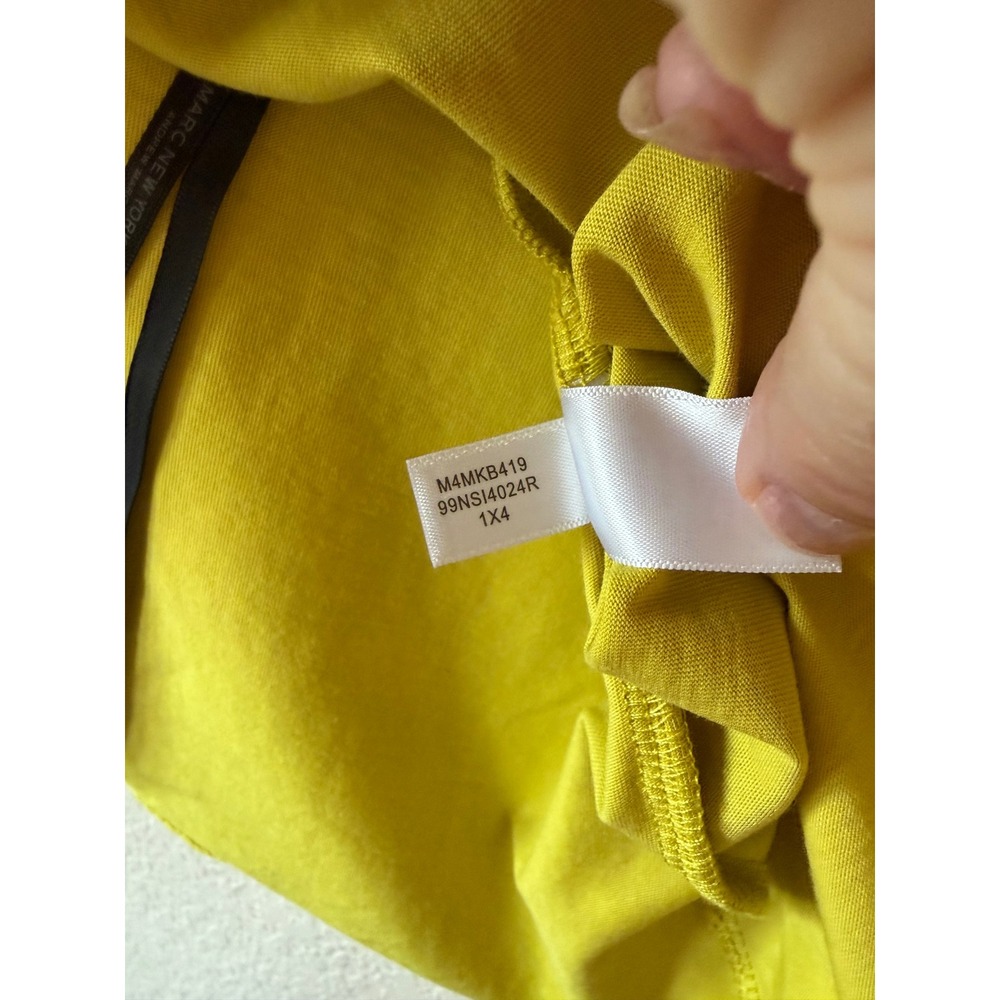 Marc New York Andrew Marc One Shoulder Ruffle Top Lime Yellow XL M4MKB419 - Picture 4 of 7